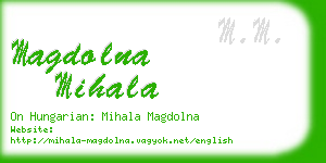 magdolna mihala business card